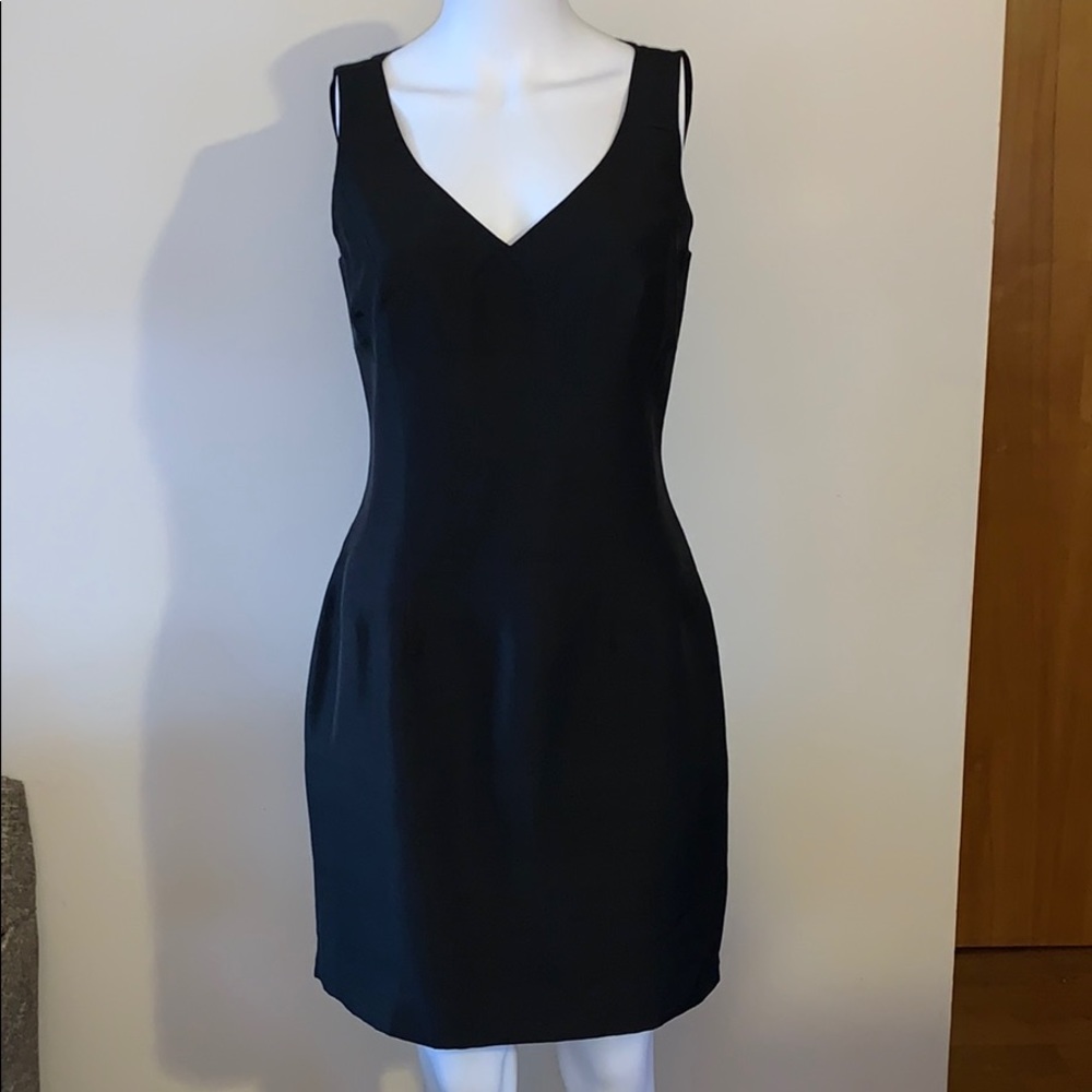 HUGO BUSCATI WOMANS black fitted dress sz6